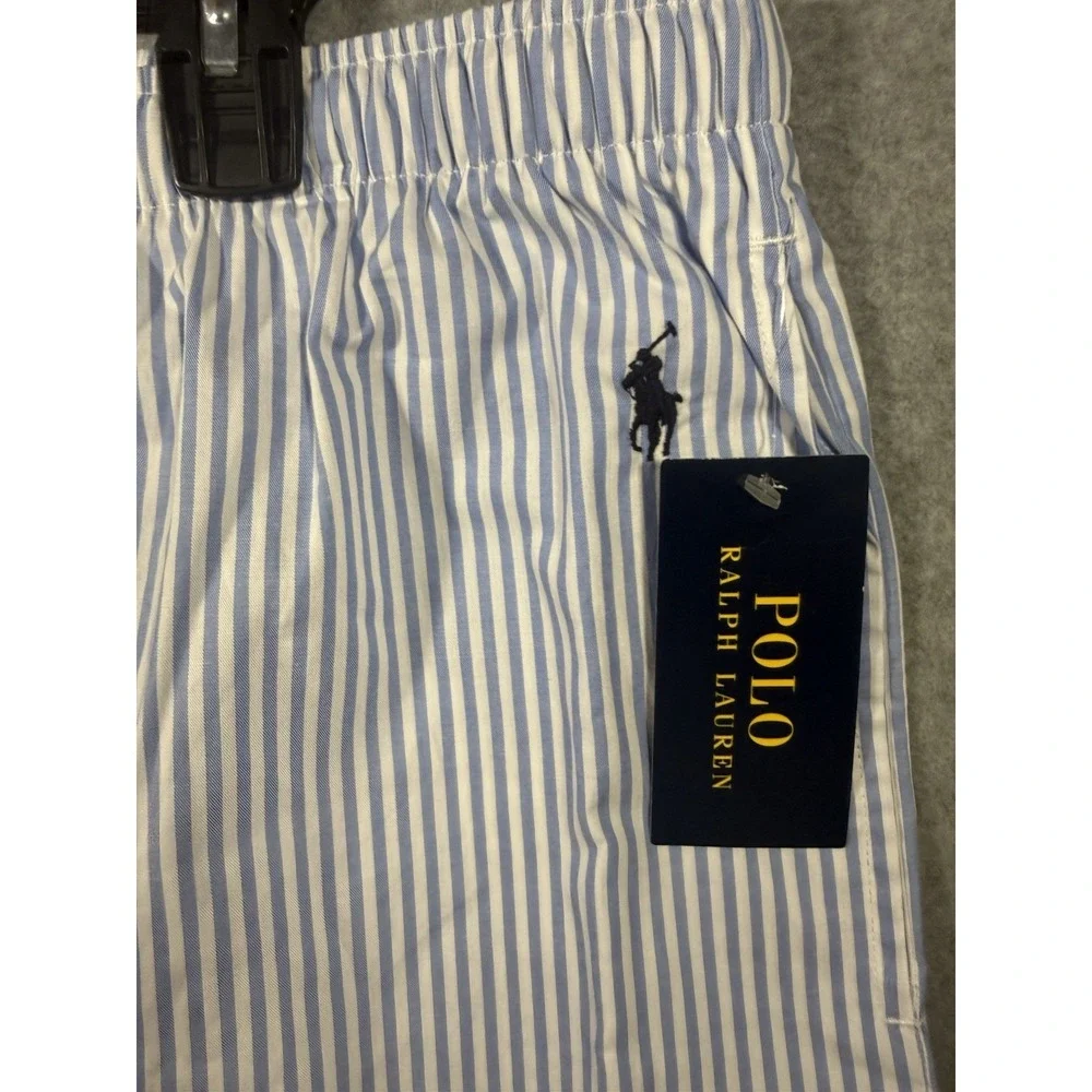 Polo Ralph Lauren Men's Blue and White Striped Sleepwear Pajama Pants Size 1XT